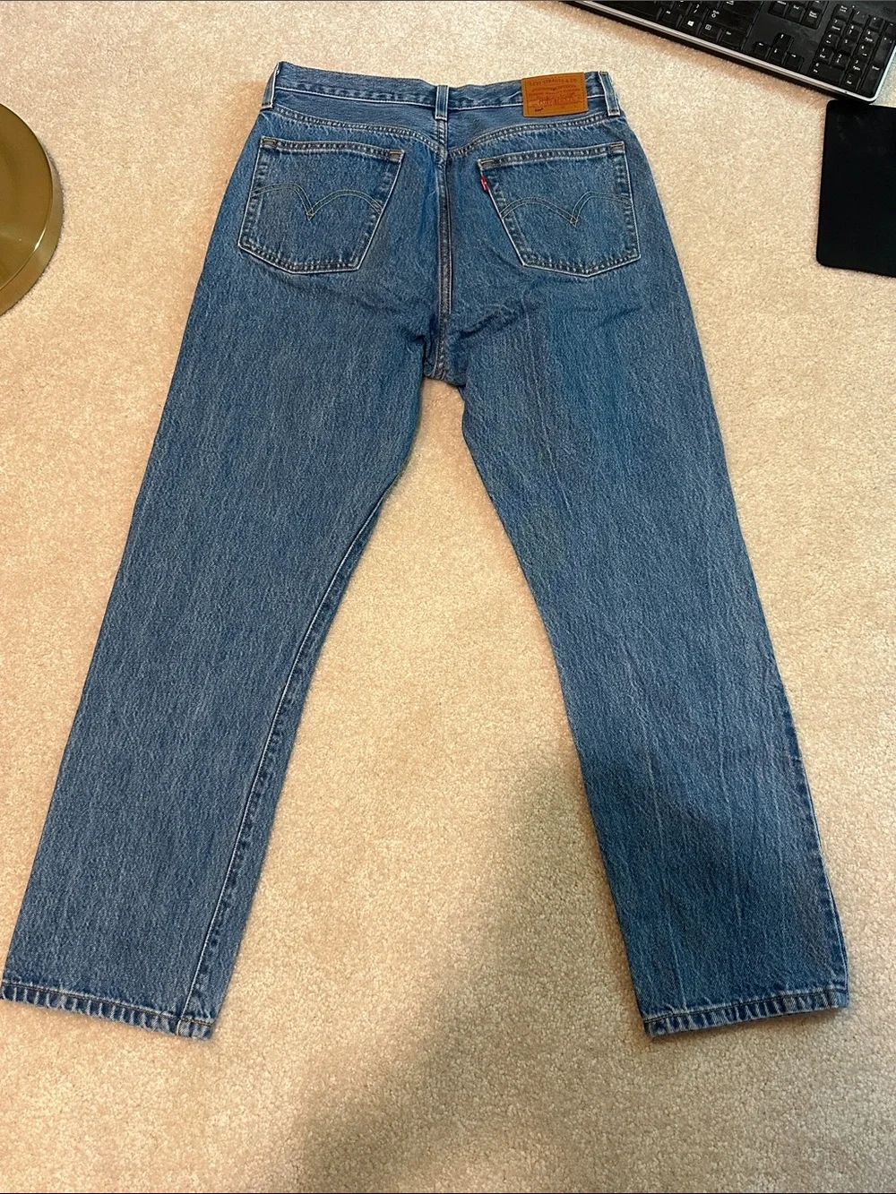 Levi's Straight-Leg Jeans in Medium Blue Denim